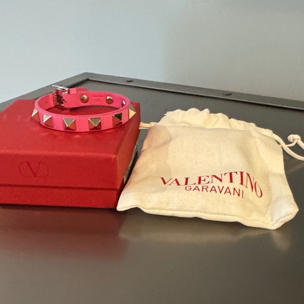 Valentino Garavani Pink Rockstud Bracelet